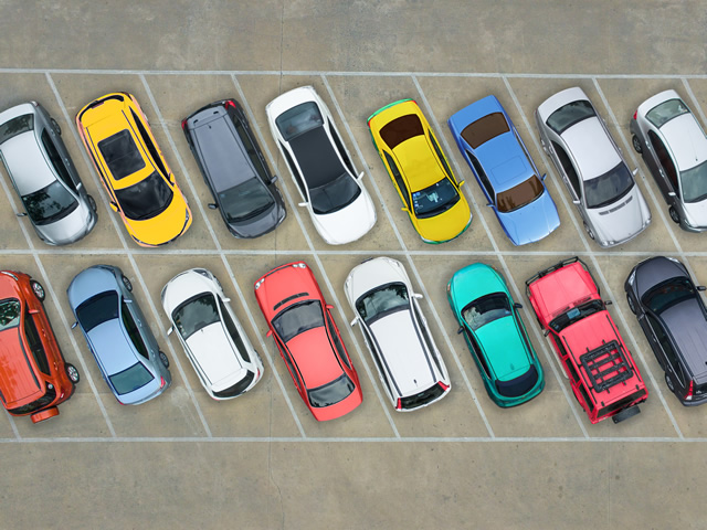 Image of cars parked